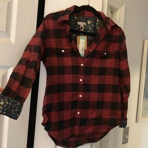 Maroon Flannel - Size Small